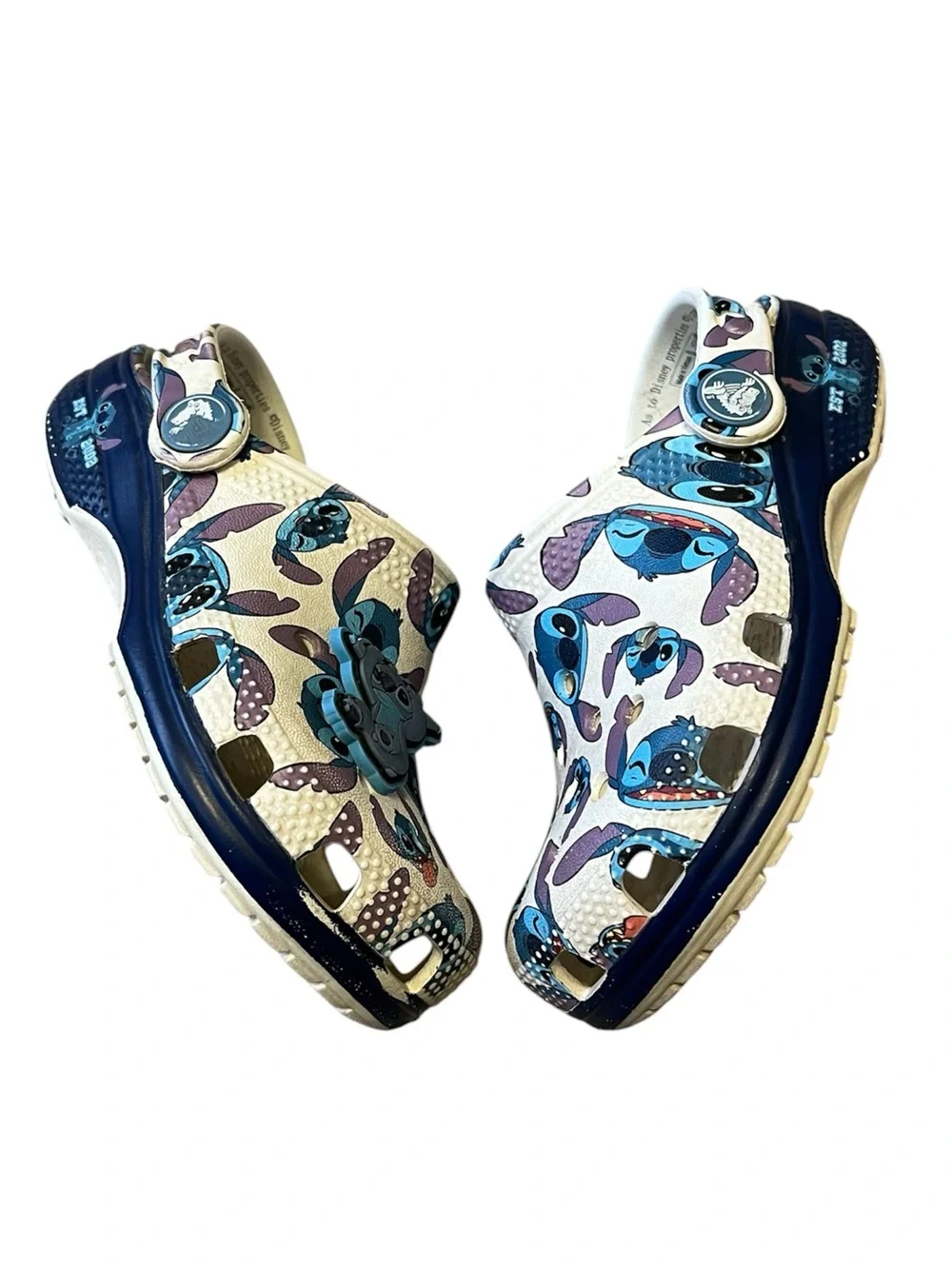 Disney Stitch Crocs Slip On Shoes with Bonus Charm Boys Kids Size 9